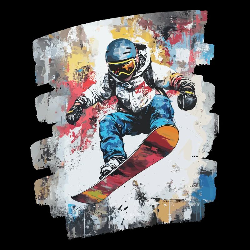 Snowboarder poudreuse