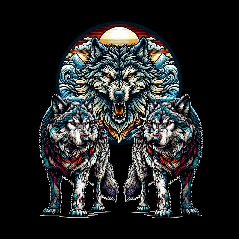 Wikinger Wolf Wölfe