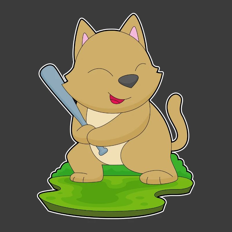 Cat Baseball Batte de baseball