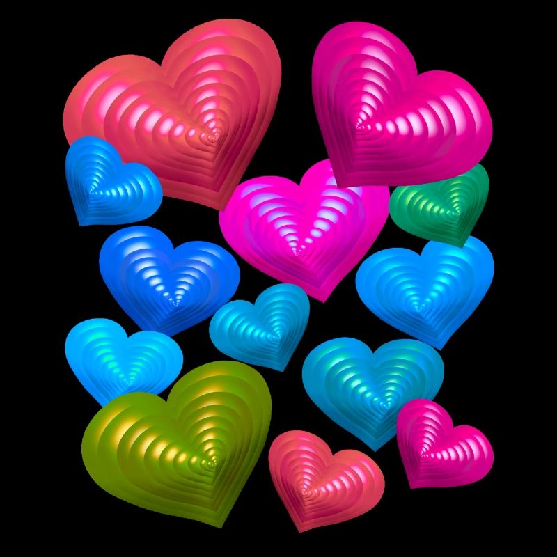 Bunte Herzen Herz Valentin Valentinstag