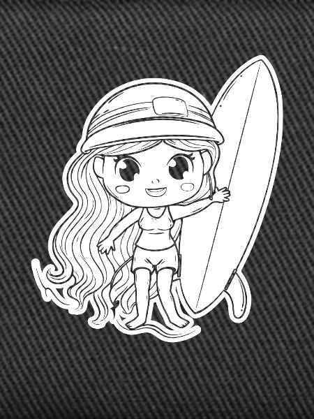 Petite surfeuse