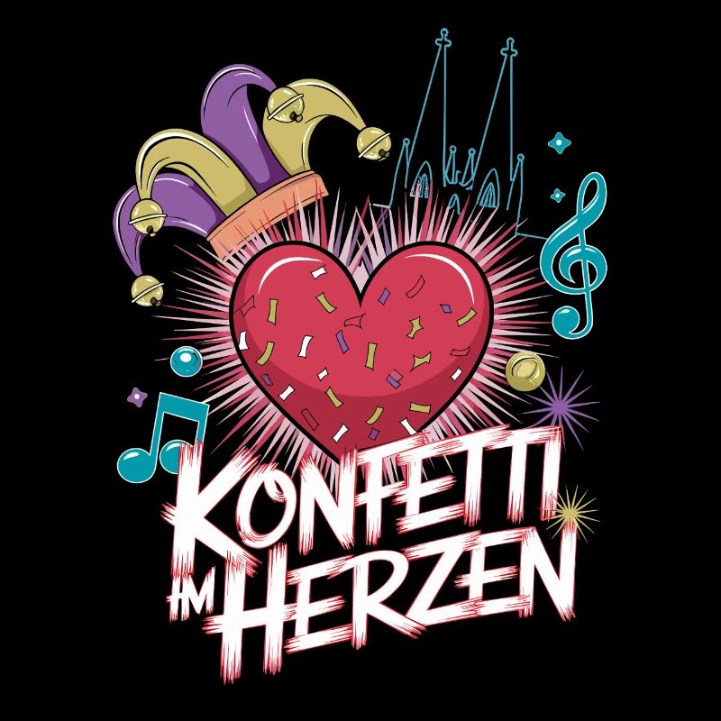 Köln Konfetti Im Herzen Karneval Herz Kölner Köln