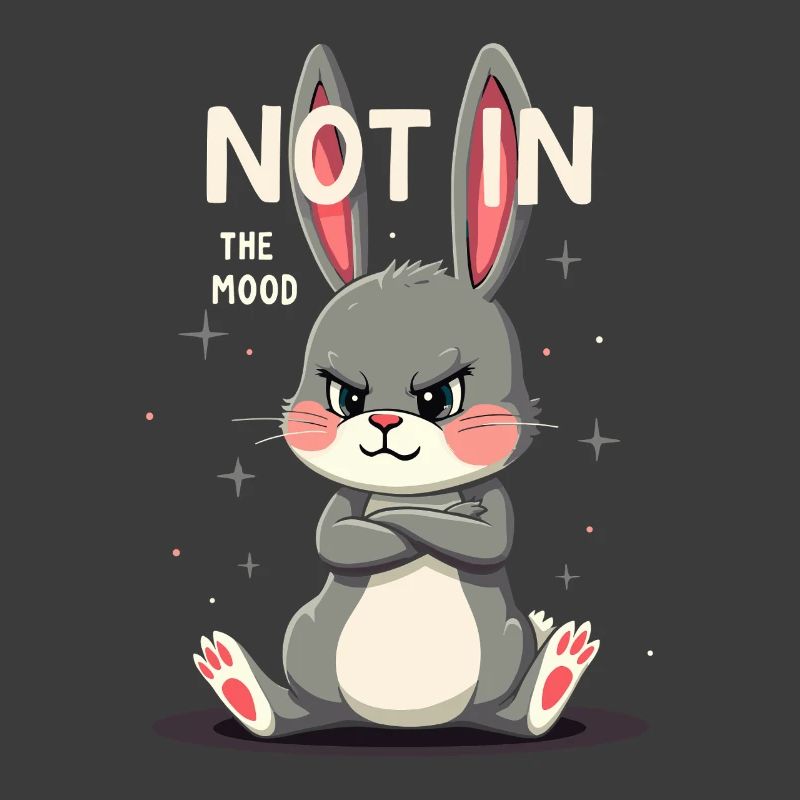 Grumpy Bunny Sarcastic Animal Design