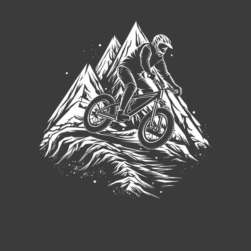 Mountain Biking Drawing