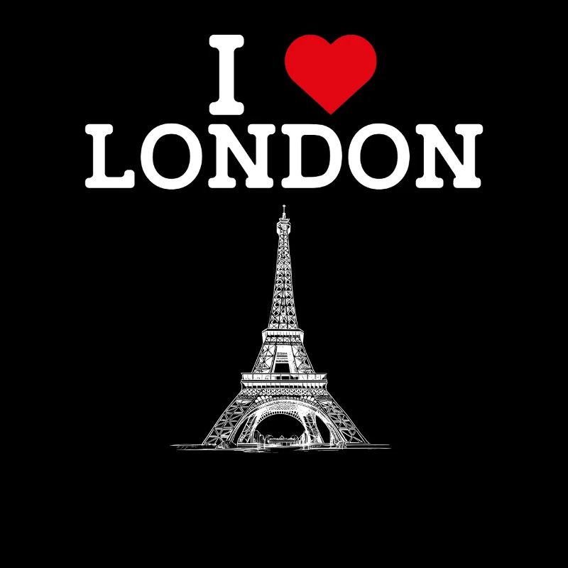 J’aime Londres Tour Eiffel Cool Angleterre Coeur Drapeau