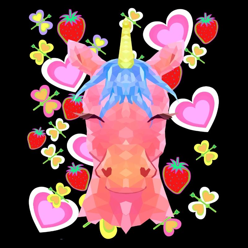Einhorn Retro Einhörner Kinder Kind Baby Herzen