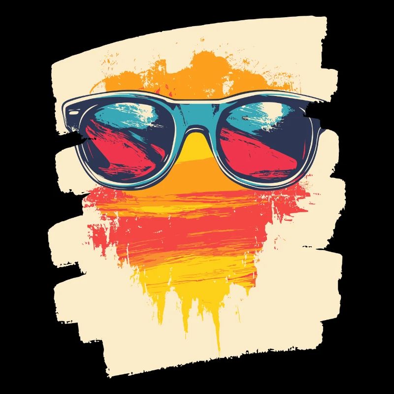 Sonnenbrille Sommer Palmen
