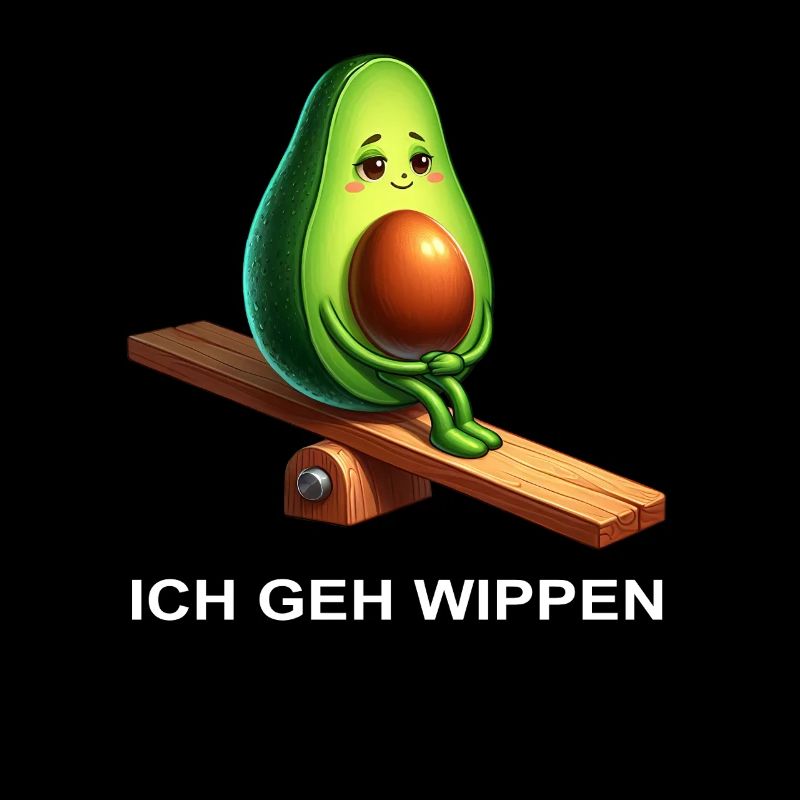 Funny Avocado Rocking Comic Playground Vegan