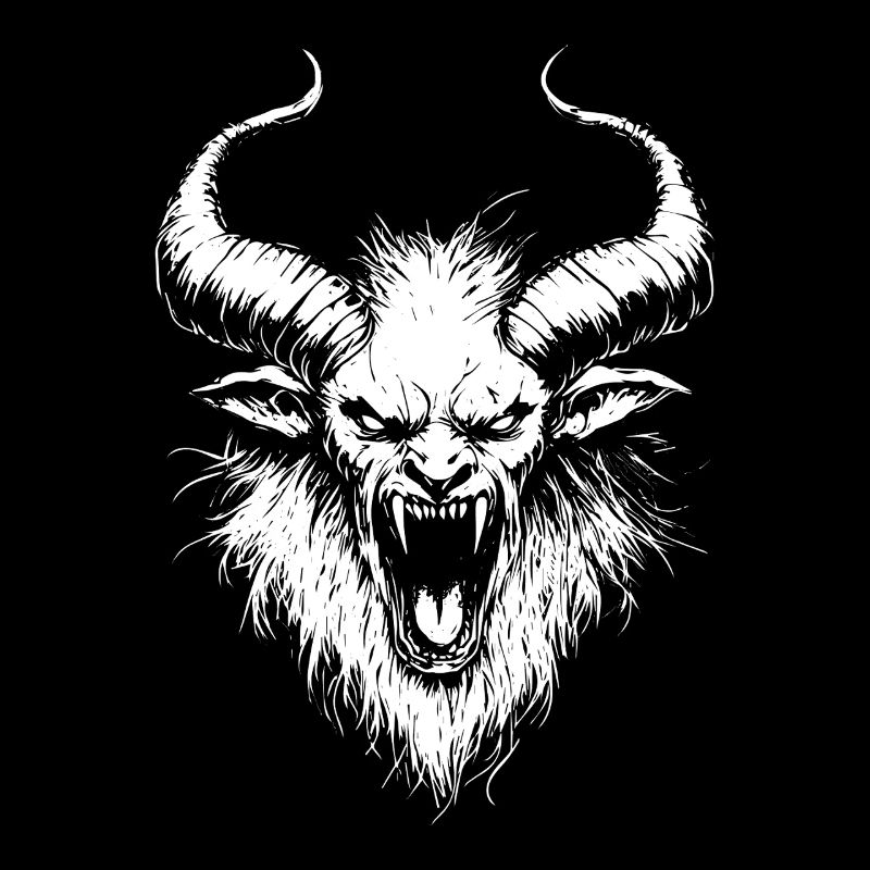 Demon with Horns – Blatant Horror Design