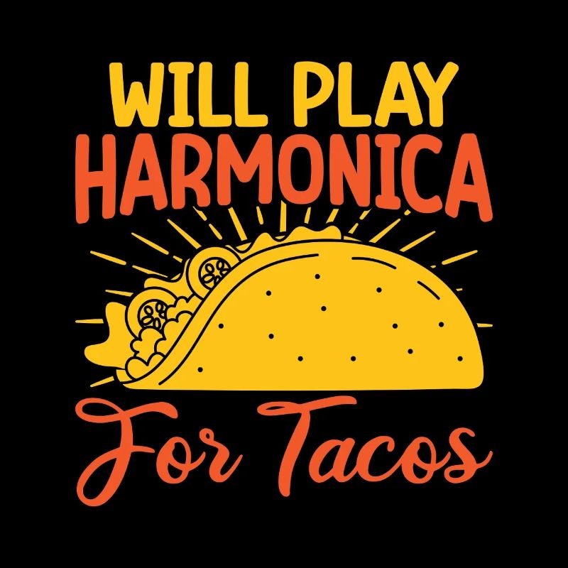 Funny Harmonica Player Will Play For Tacos
