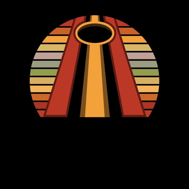 Cornhole Player Retro Stripe Art