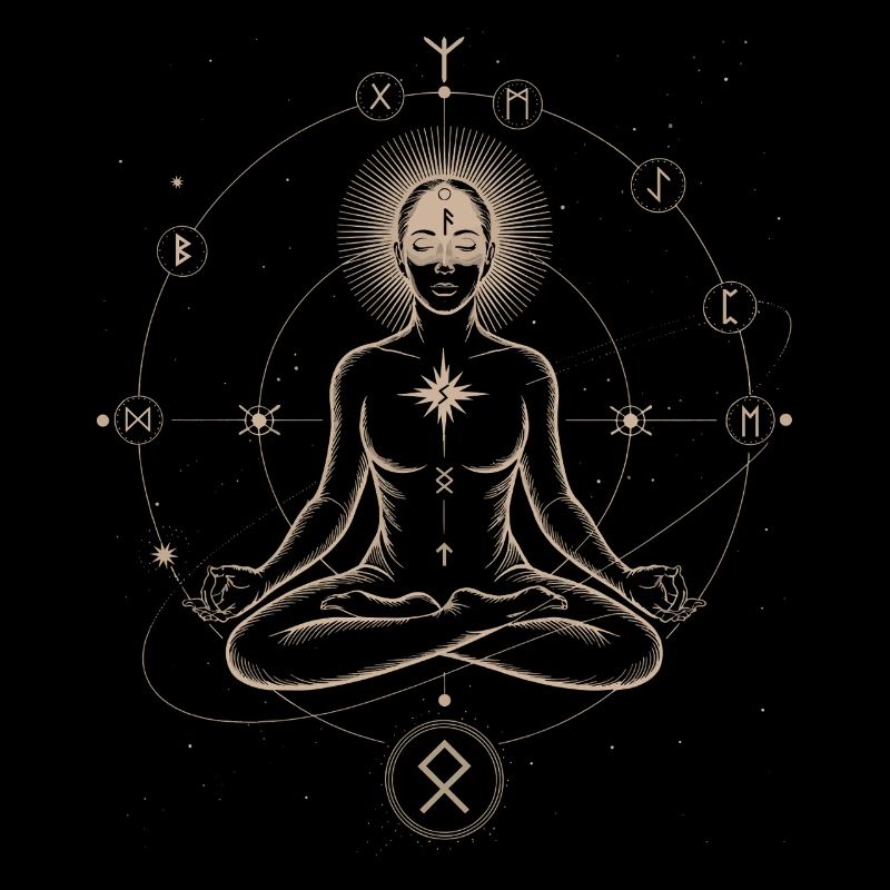 Runic Astral Alignment | Meditative Art Print