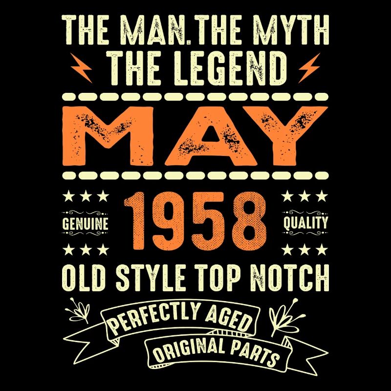 May 1958 Vintage Birthday May 1958