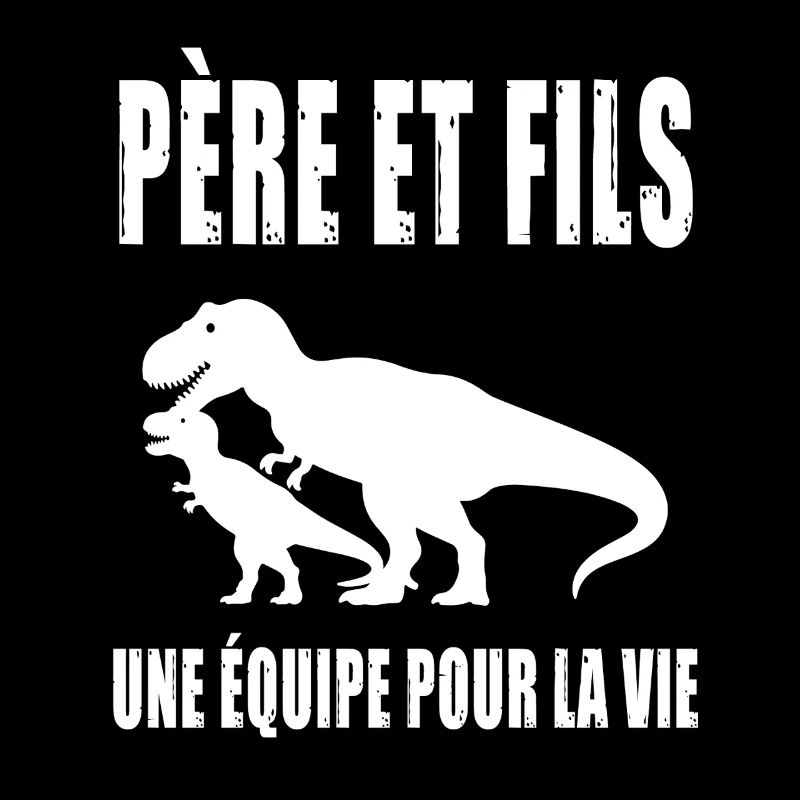 Father and Son Dad Dinosaur T-Rex Father's Day