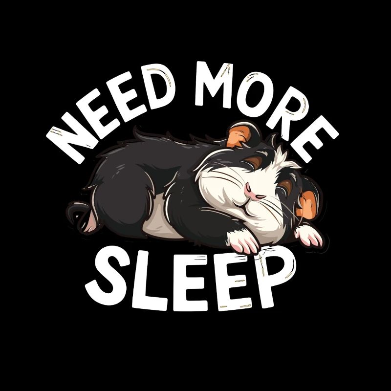 Plus de sommeil s’il vous plaît drôle cochon d’Inde conception