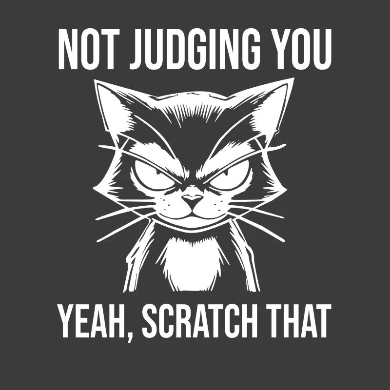 Sarcastic Cat Not Judging You Scratch That