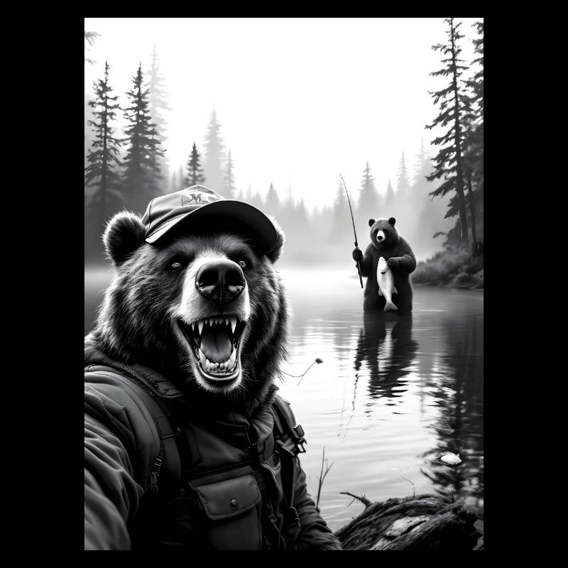 Fischerei Bär Selfie