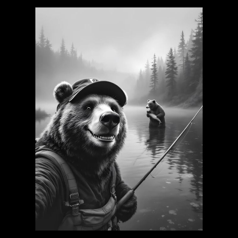 Fishing Bear Selfie