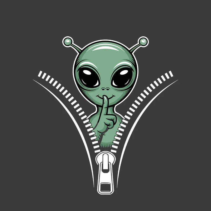 Drôle d’extraterrestre avec conception de fermeture éclair