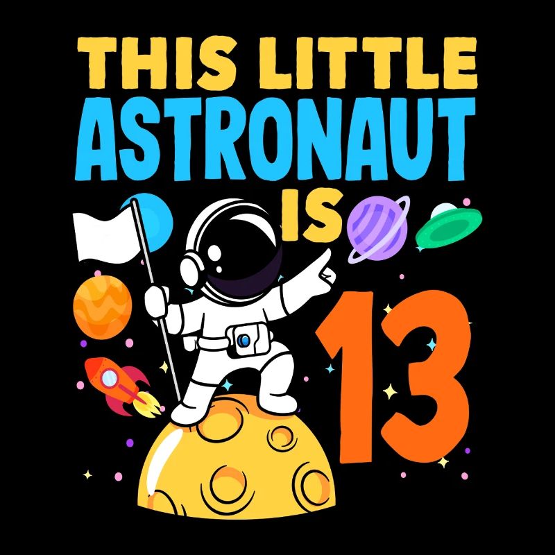 This little astronaut will be 13 years old