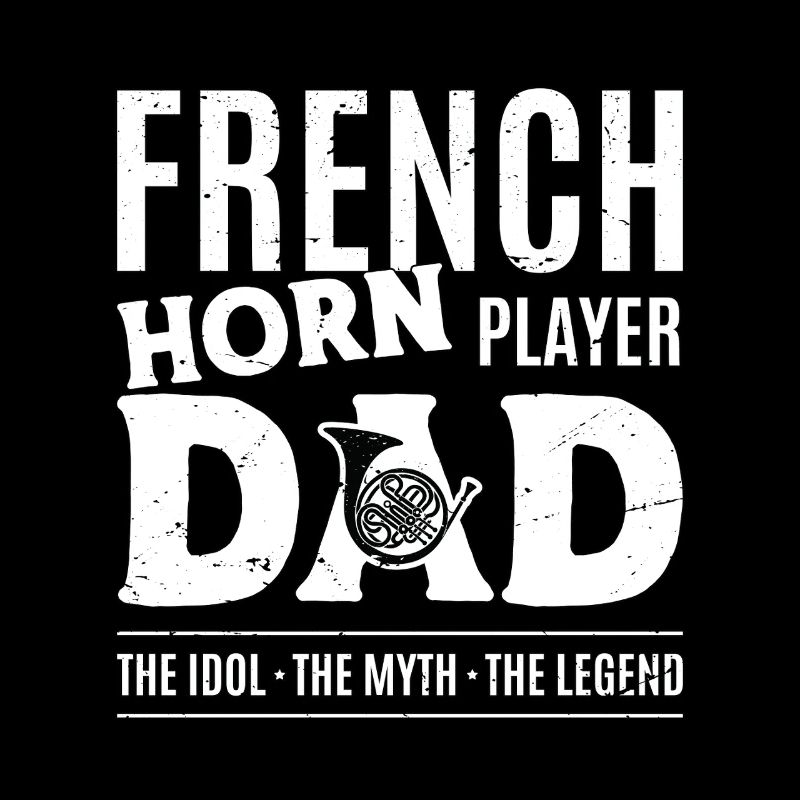 Joueur de cor français Papa L’idole Le mythe Musicien