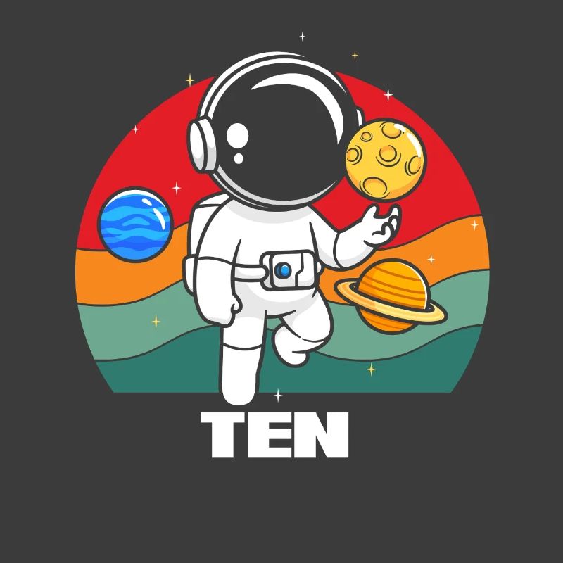 Astronaut Im Weltraum Mit Planeten