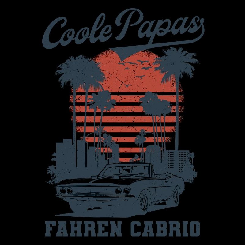 Cool Dads Driving Convertible Retro Dad Gift