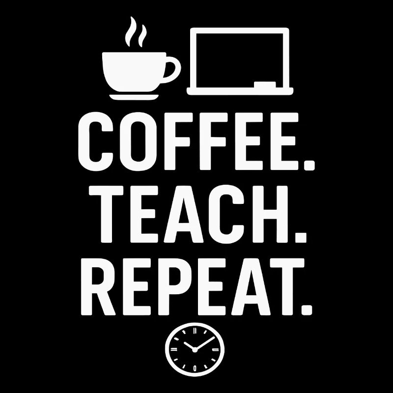 Professeur de café Disant École Vie Quotidienne