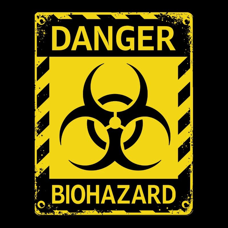 Danger Biohazard Grunge Zombies Apocalypse