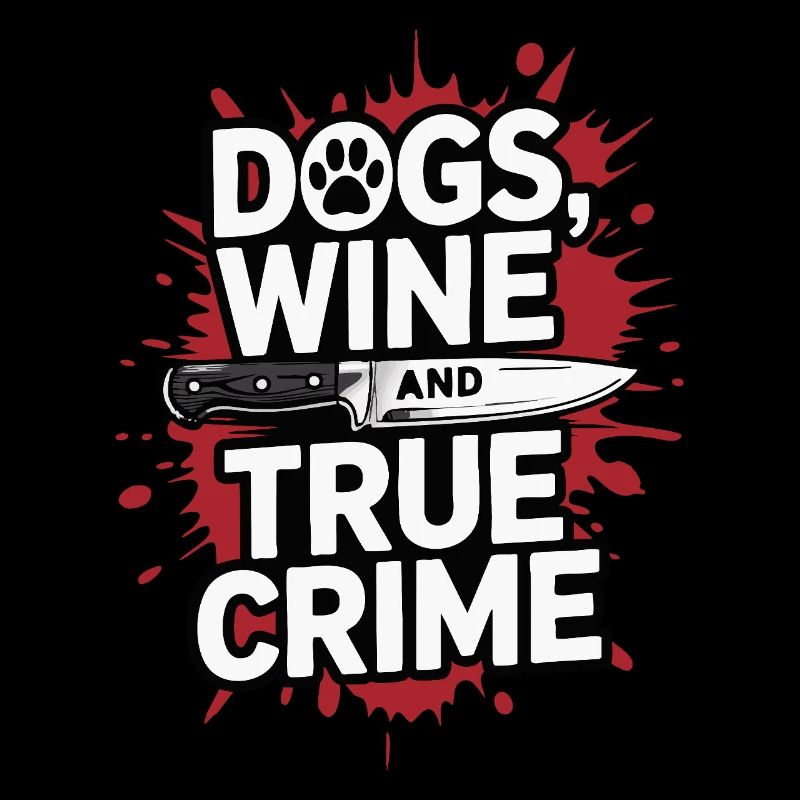 Chiens, vin et true crime – Funny Design