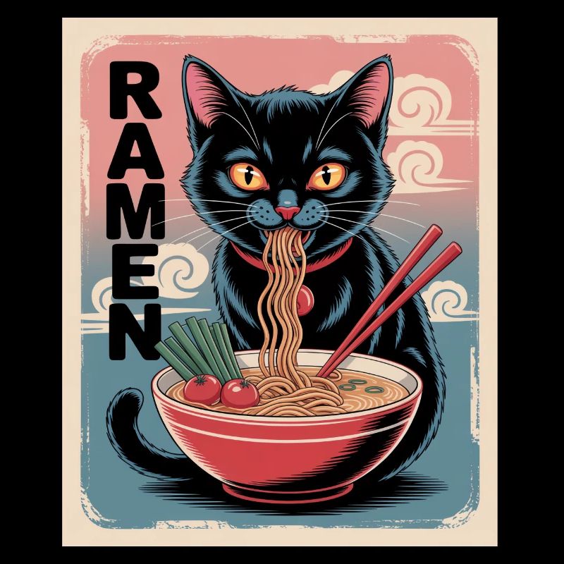 Ramen chat à la japonaise