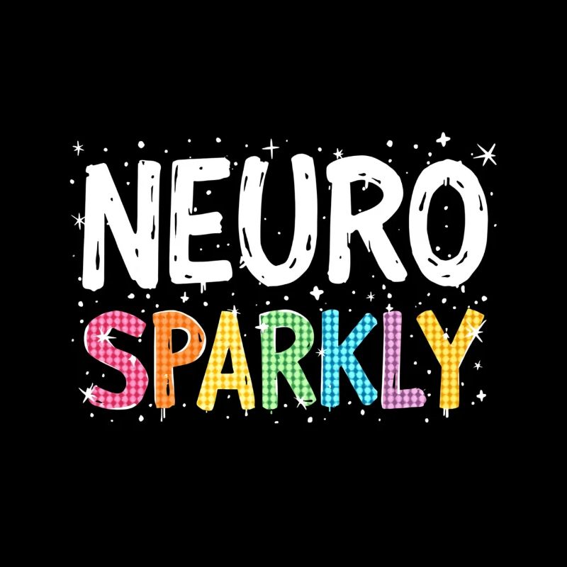 Neuro Sparkly Regenbogen Farben Vielfalt und