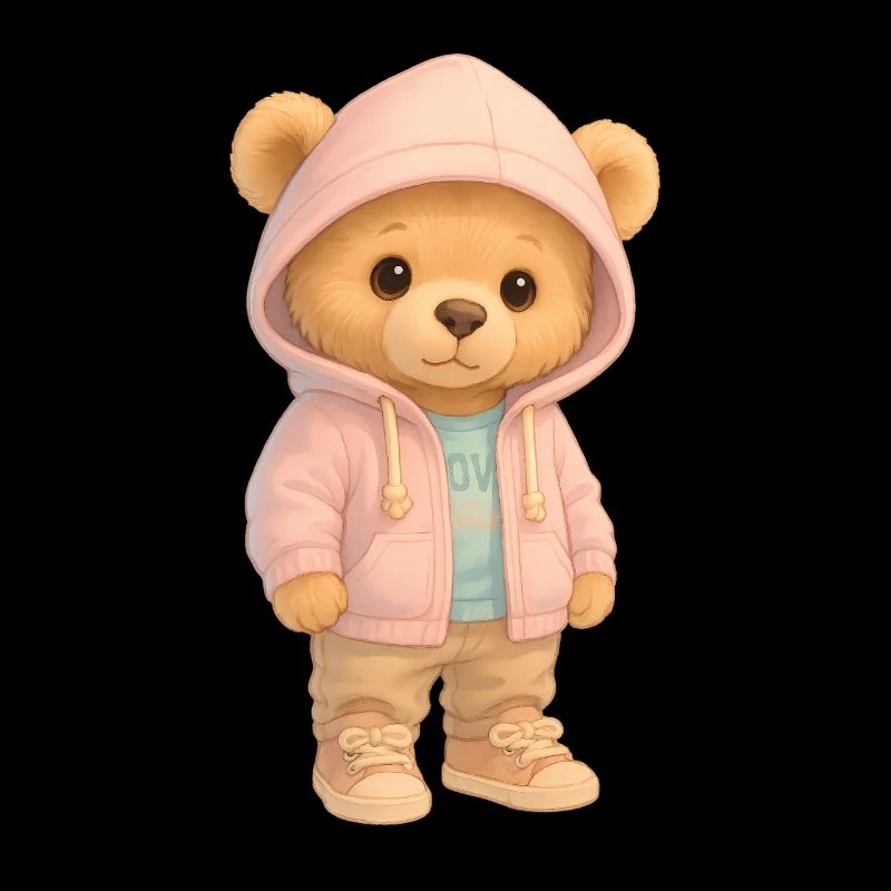 Ours à capuche mignon
