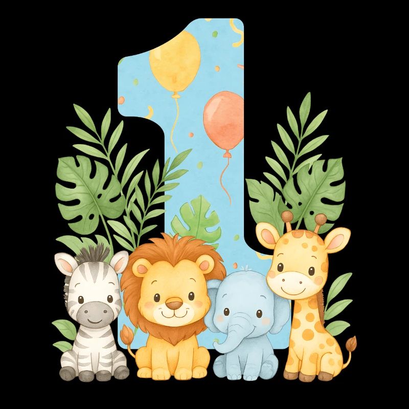 Jungle Animals Children's Birthday 1 Year Gift
