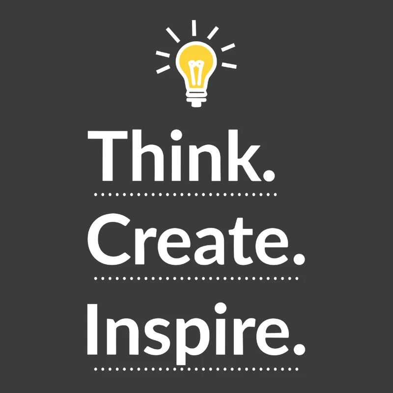 Think Create Inspire Glühbirne