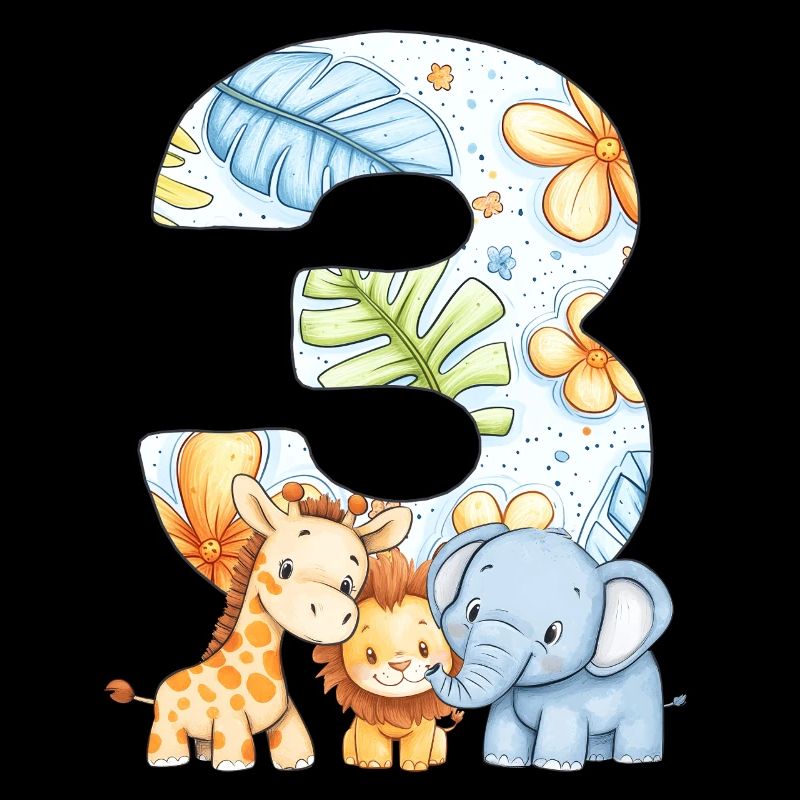 Dschungeltiere Kinder 3 Jahr Geburtstag Geschenk