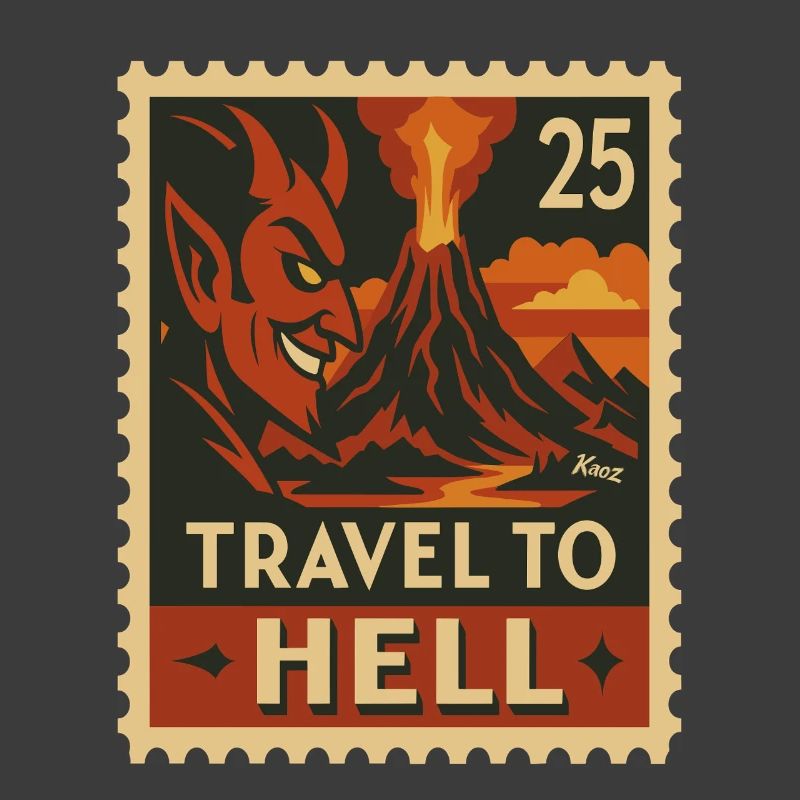 Devilish Journey to Hell as a stamp