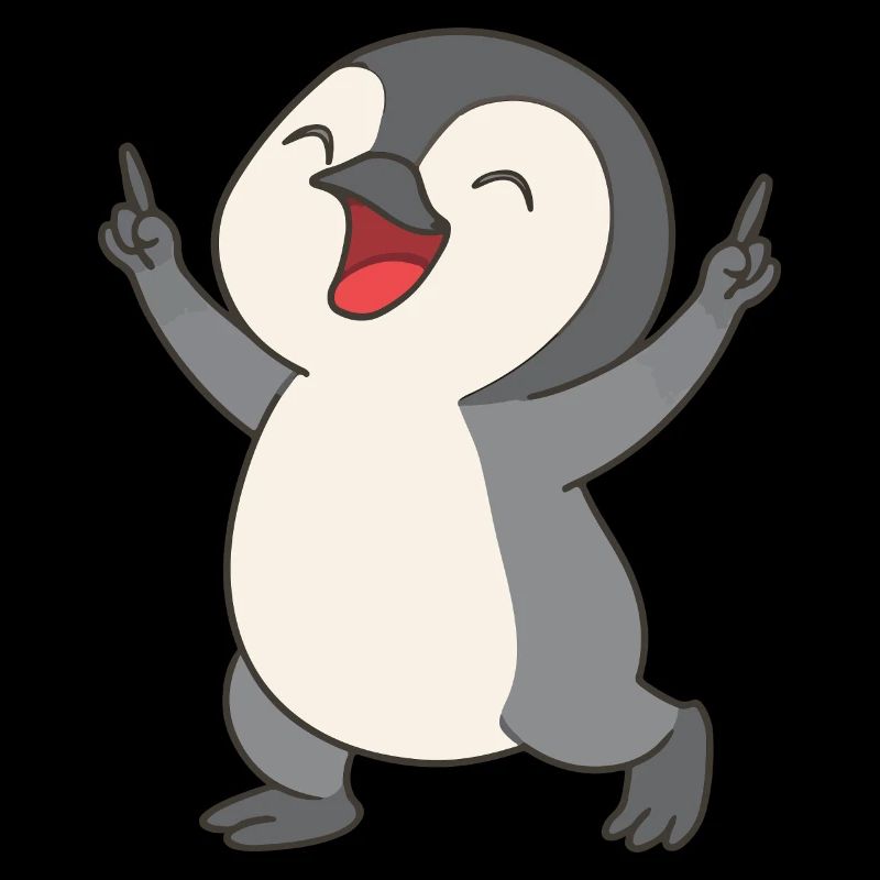 Happy penguin chick