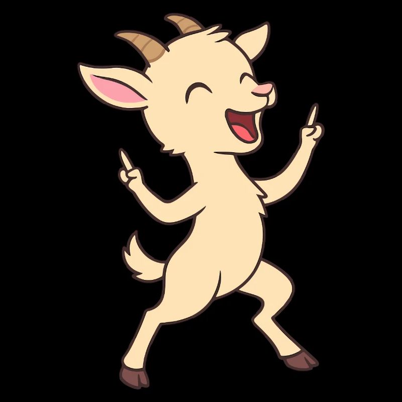 Chevreau dansant chèvre