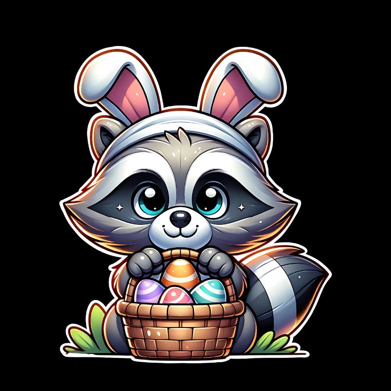 Waschbär Ostern Osterkorb
