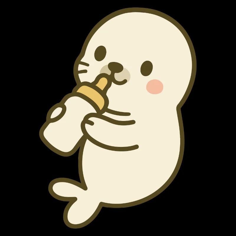 Fläschchen-Robbenbaby