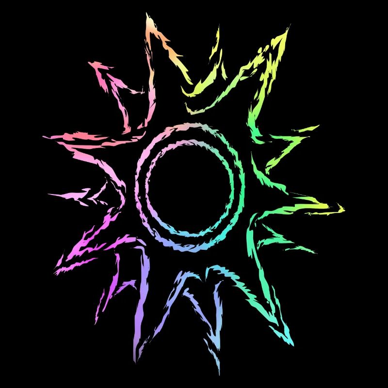 Soleil dégradé coloré