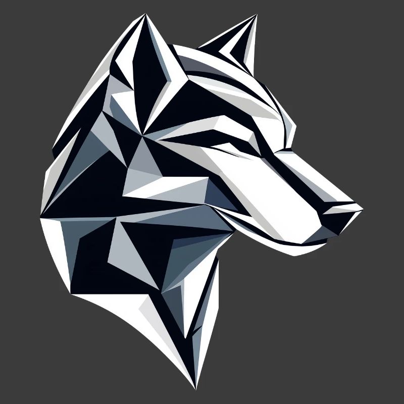 Conception de logo Wolf I Low Poly Art