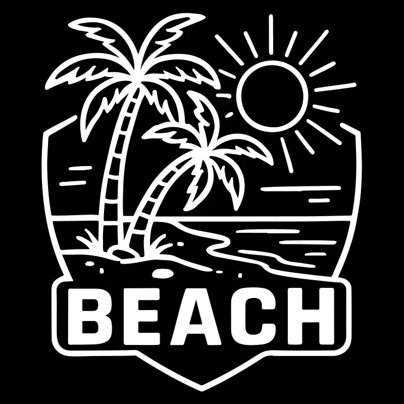 Beach Island Palm Trees Icon