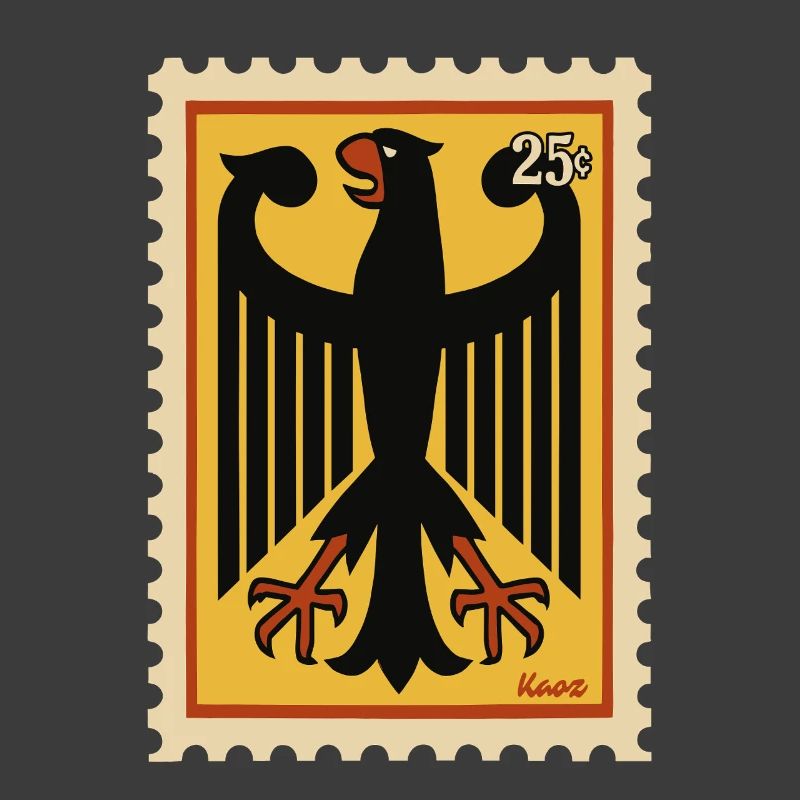 Graphic stamp with stylized eagle