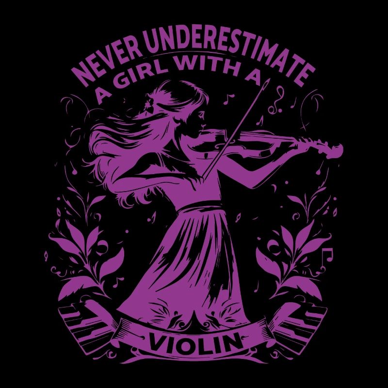 Fille avec violon Conception inspirante