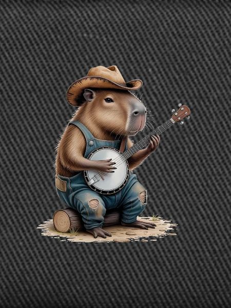 Cool Capybara Playing Banjo