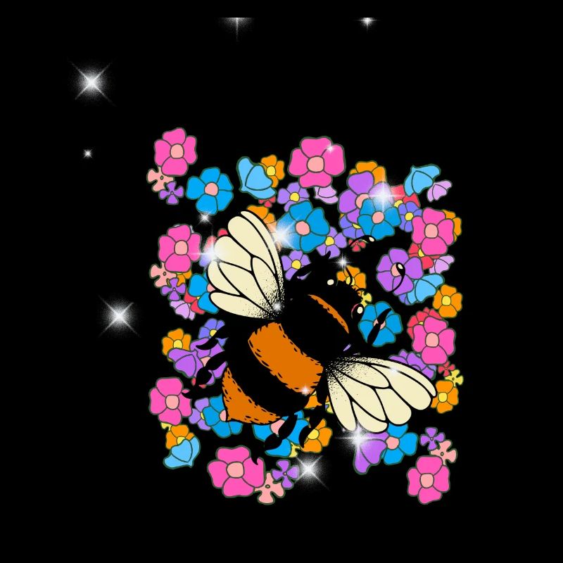 Abeille Rétro Abeilles Bourdon Fleur Enfants