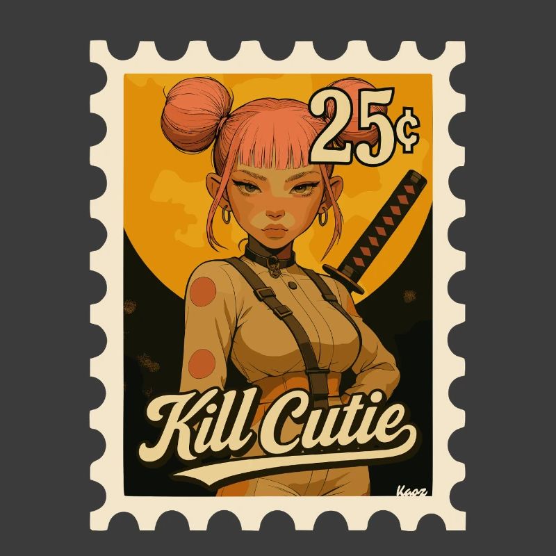 Mädchen mit Schwert im Comicstil