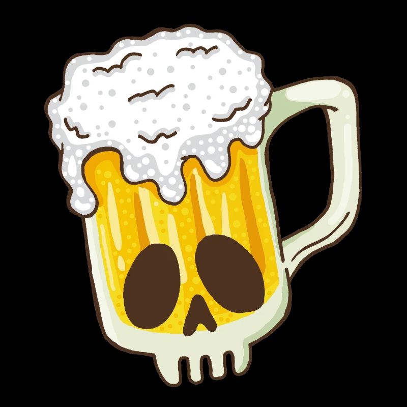 Totenkopf und Bier
